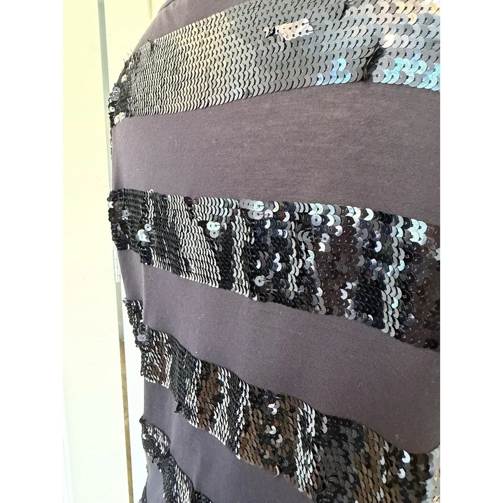 Michael Kors Women Sequin Dress Tunic Size Small Cocktail Black Sexy Preppy Y2K
